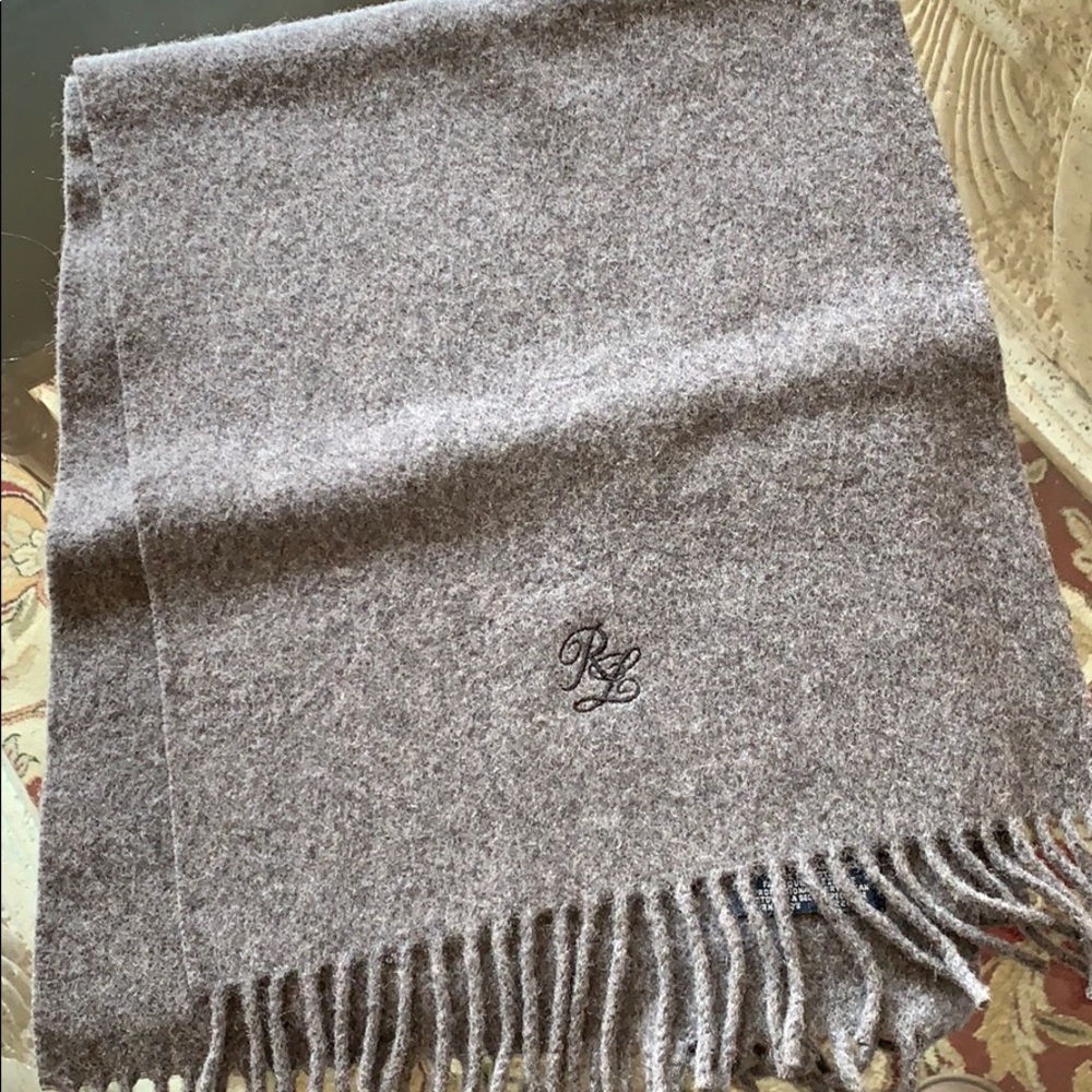 Vintage Ralph Lauren Grey Lambwool Scarf